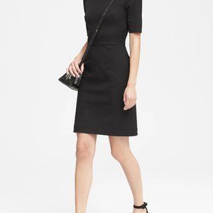 Banana Republic Bi-Stretch Sheath Dress in Black